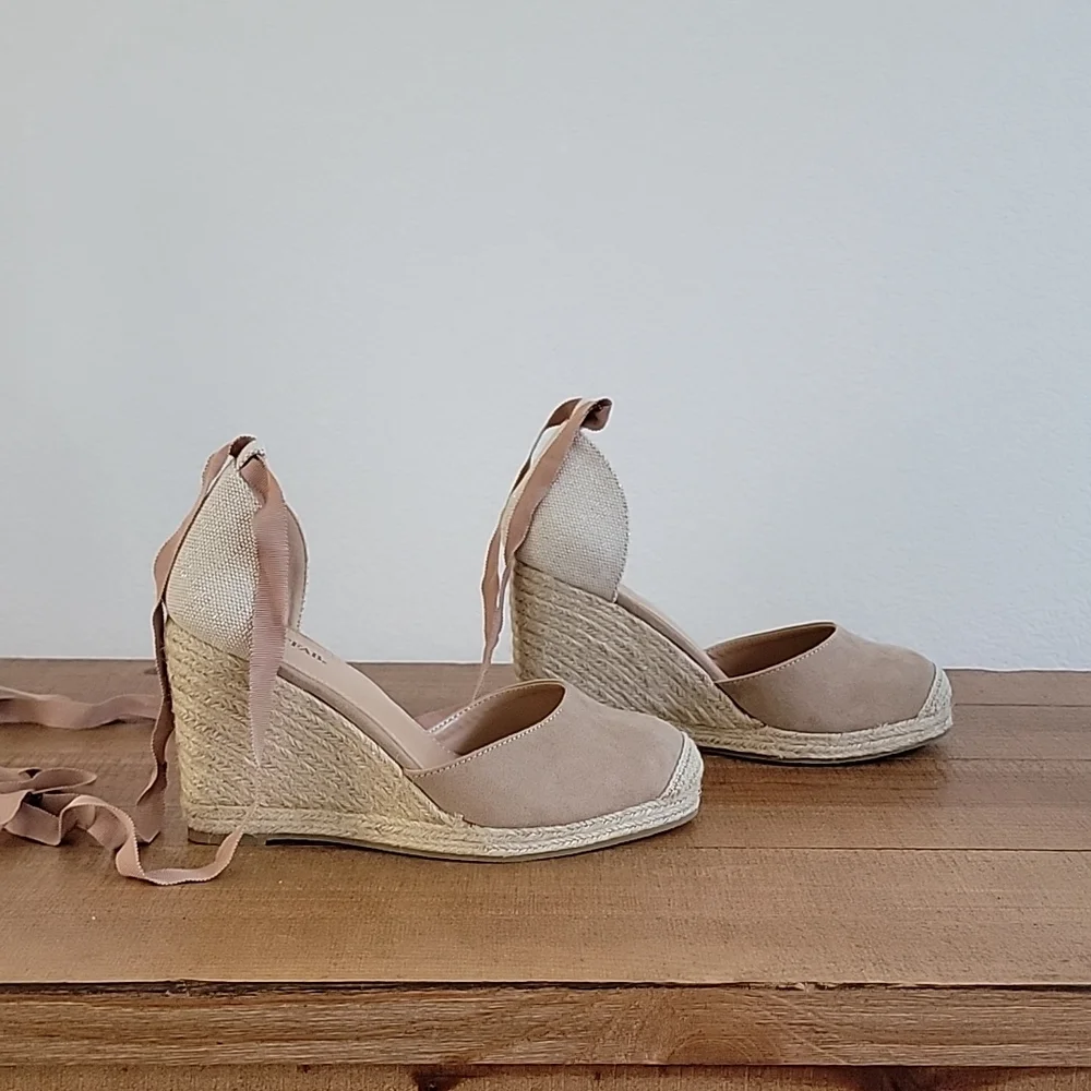 JustFab Nicoletta Espadrille Wedge - Wide Width 7 - Picture 4 of 8